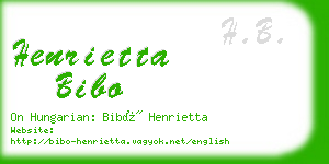 henrietta bibo business card